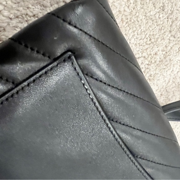 NWOT Tory Burch Kira Chevron Chain Wallet Black Crossbody Purse with Chain Strap - Picture 8 of 13